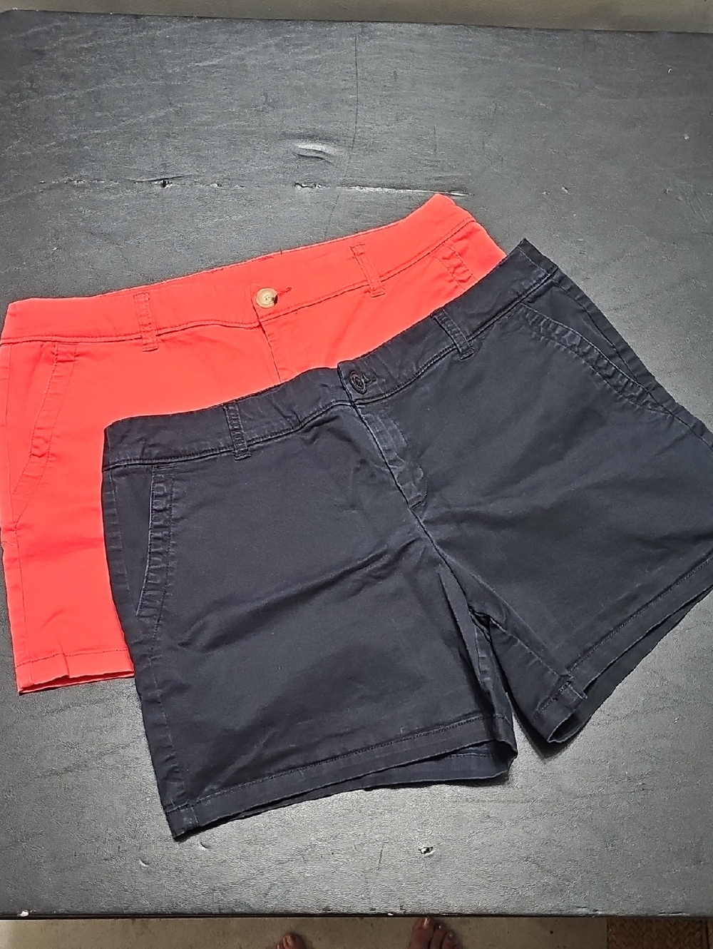 LOT Liz Claiborne Vibrant Coral Women's Shorts And Black Women's Shorts